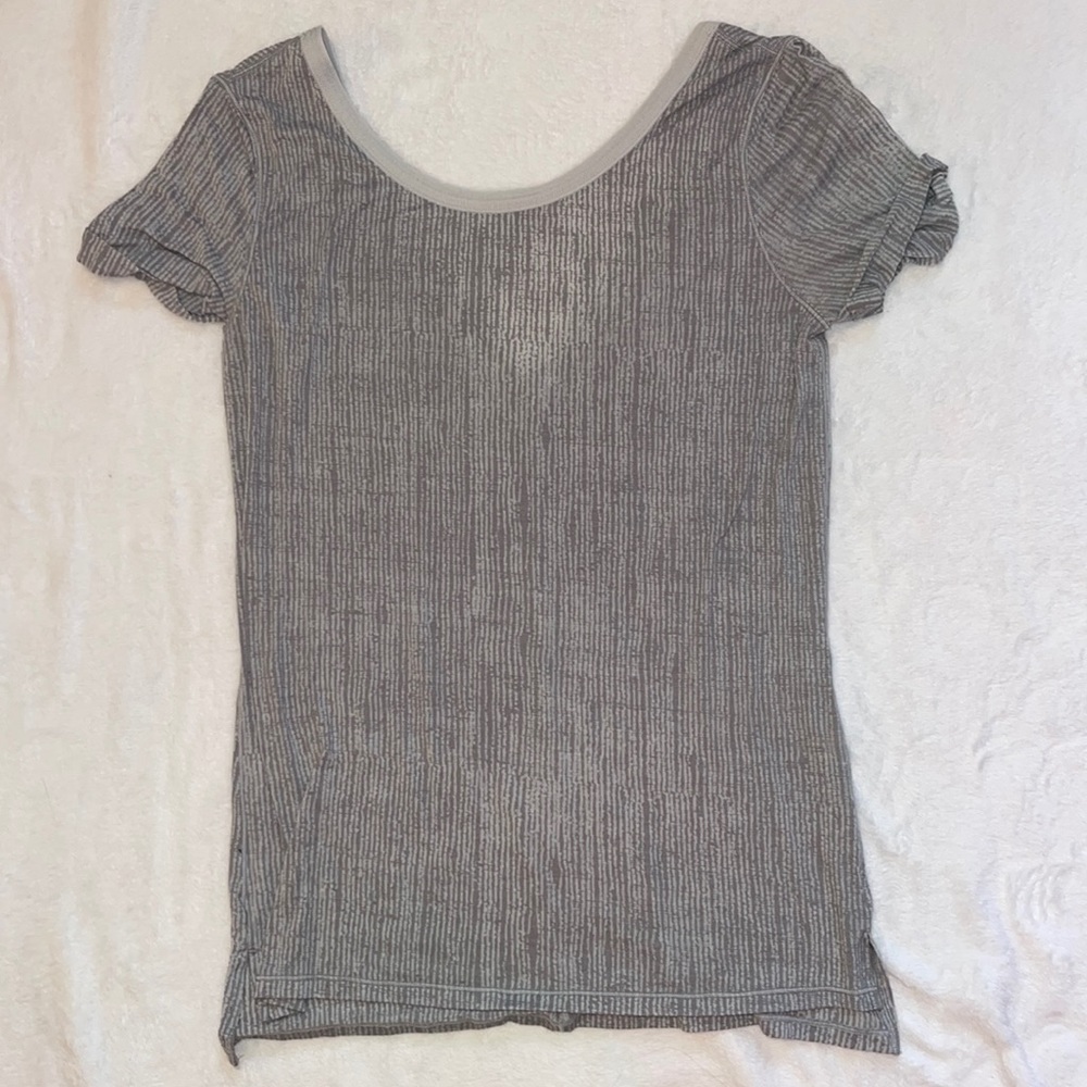 Lululemon Short Sleeve Striped Patterned Top